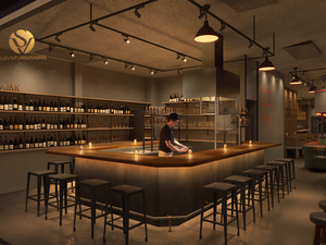 Muebles para restaurante japonés, barra de sushi moderna, constructor personalizado, diseño de interiores <span class=keywords><strong>Izakaya</strong></span> - Product Image 5