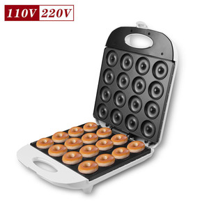 Máquina para hacer donuts, plancha eléctrica de doble cara con 16 orificios para panadería casera, 110V, 220V - Product Image 1