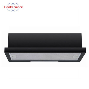Capot de cuisinière en Inox peint en noir Type télescopique Économie d'énergie d'échappement à fort débit d'air pour l'évent à la maison et à l'hôtel - Product Image 2