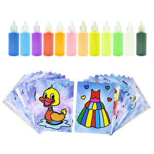 Kits de sable artistique coloré DIY, cartes de <span class=keywords><strong>peinture</strong></span> au sable créatives, feuilles de papier pour <span class=keywords><strong>dessin</strong></span> au sable, comme jouet éducatif - Product Image 3