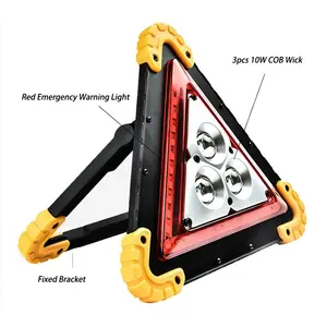 Rechargeable Warning Traffic Triangle Vehicles Night Emergency Park Safety LED Warning Danger Triangle Light Signs