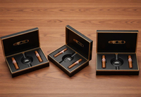 Boîtes à cigares personnalisées (lot de 2) avec emballage rigide, revêtement UV et logo en relief - Fabricant en gros de marques de cigares