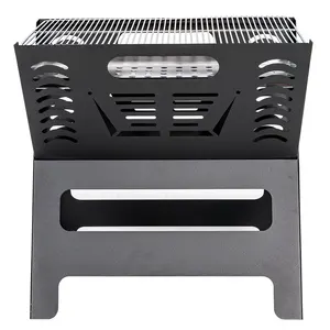 Grandes grilles de barbecue d'extérieur en acier inoxydable Barbecue à charbon de bois portable sans fumée