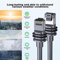 Câble d'Extension Ethernet Blindé Starlink Génération 3 Cat6, 26 AWG, 4,9 m à 45,7 m, Câble de Communication Haut Débit 1200 Mbps