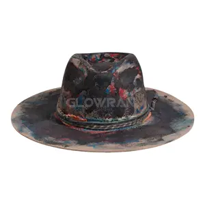 Erkekler için yüksek kalite renkli Unisex avustralya yün Vintage fötr şapkalar