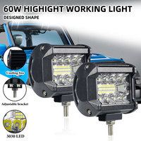 Barre lumineuse de travail LED 12-30v 6000k 4000lm OffRoad 12-30V Spot Flood LED pour voiture, bateau, SUV, 4x4, camion, Jeep, VTT, phare