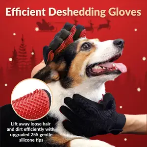 Premium Silicone Cat Dog Brush Deshedding Bathing Massaging Glove Premium Pet Grooming Products Cats Dogs Grooming Washing Glove