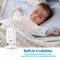 Moniteur bébé sans fil longue portée MBOSS SM24, écran LCD 2,4 pouces, capteur de température, audio bidirectionnel, caméra rechargeable, vision nocturne 5m