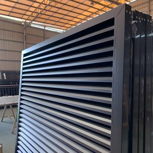 Popular 6-Foot Alumínio Horizontal Slat Tela Grelha Impermeável Jardim Casa Cerca Painéis Metal Horizontal Slats Cerca Hardware - Product Image 2