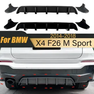 Diffuseur de pare-chocs arrière pour X4 F26 M Sport 2014-2018, lame de spoiler, plaque de protection, garniture extérieure, canards, kits carrosserie, pièces automobiles - Product Image 1