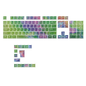 Venta al por mayor Cherry Roland Jade Keycap PC transparente 119 pequeño conjunto completo Magic Fog Teclado mecánico - Product Image 5