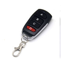 Control Remoto Universal para Puerta de Seguridad 433MHz, Control Remoto para Auto con Código de Aprendizaje, Receptor Transmisor Inalámbrico de 4 Canales 12VDC
