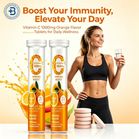Comprimés effervescents de vitamines et suppléments OEM, complément alimentaire à base de plantes, comprimés effervescents de vitamine C + zinc + vitamine D