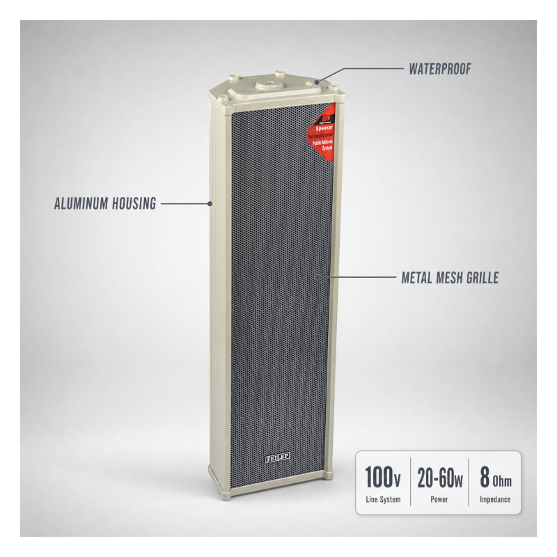 HD-106 Factory Outlet Wall Column Loudspeaker Waterproof Outdoor Speaker Aluminum Material Professional Speakers · image 2