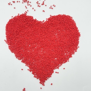 레드 플라스틱 컬러 마스터 배치 pp Pe Abs 캐리어 사료 골짜기 용 고밀도 플라스틱 과립 - Product Image 2