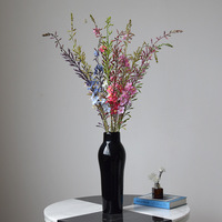 Décoration d'intérieur de luxe nordique : Fleurs artificielles en soie, fausses fleurs, accents floraux, coquelicot, eucalyptus, semi-artisanales, sur pied