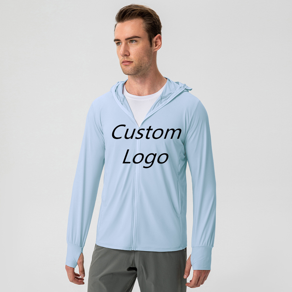 Ветровка унисекс с длинным рукавом, серый Камуфляжный солнцезащитный веер с логотипом под заказ, уличная летняя перезаряжаемая куртка на молнии