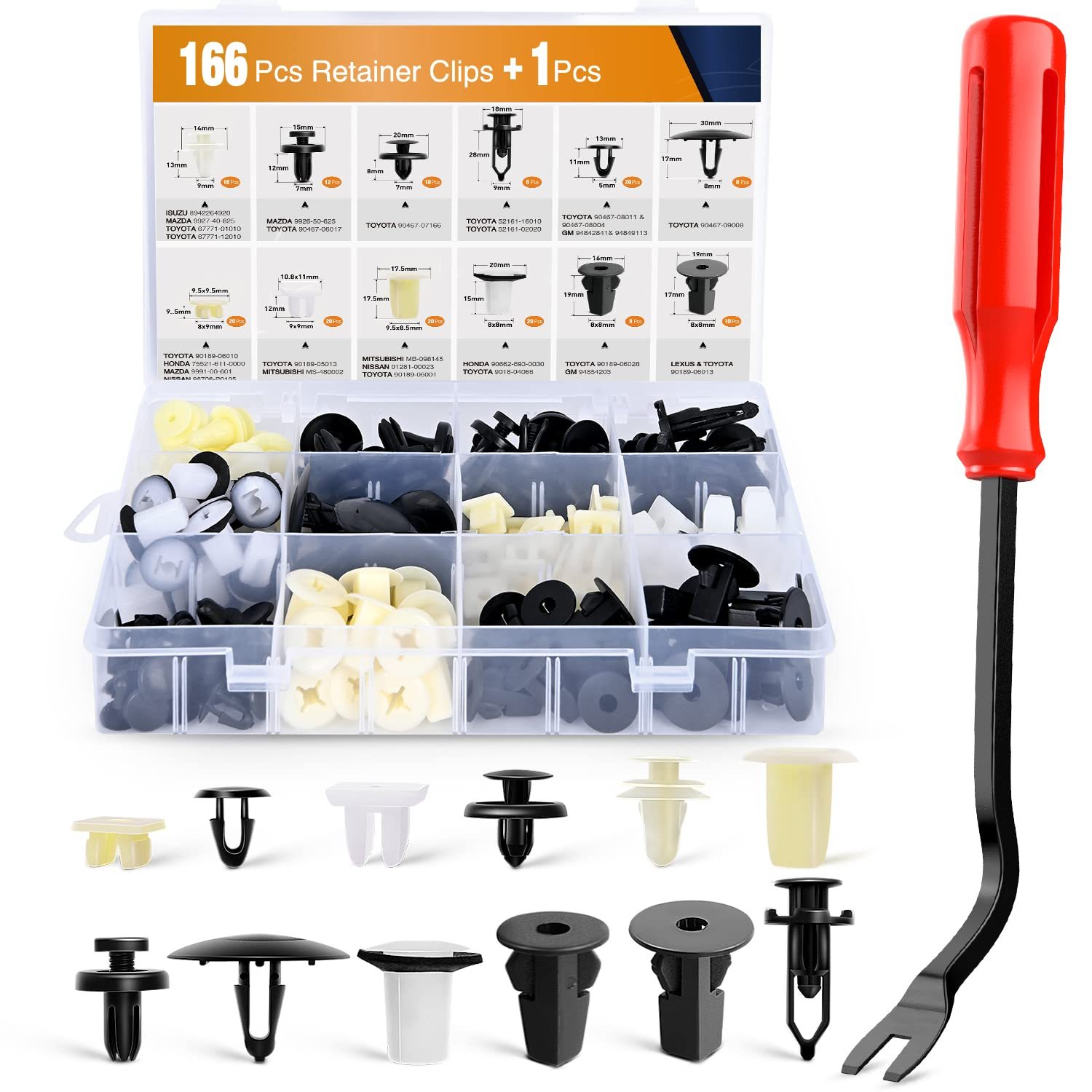 Lot De 40 Clips De Capot Pour Toyota Lexus - Noirs Durables Uxcell - Neufs