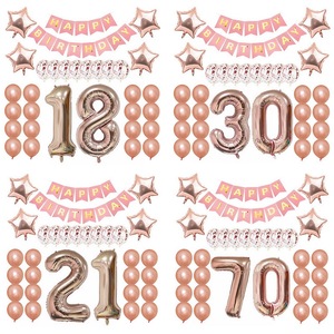 Globos de <span class=keywords><strong>feliz</strong></span> <span class=keywords><strong>cumpleaños</strong></span> estilo oro rosa 18th 21th 30th 40th 50th Age decoraciones para fiesta de <span class=keywords><strong>cumpleaños</strong></span> - Product Image 1
