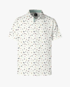 Deolax เสื้อโปโลพิมพ์ลายดิจิทัลผ้าโพลีเอสเตอร์กีฬาผ้าสแปนเด็กซ์สำหรับผู้ชาย - Product Image 5