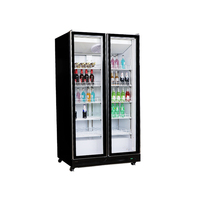 Réfrigérateur commercial d'affichage de supermarché simple Double trois portes en verre réfrigérateur à bière boisson boisson refroidisseur congélateur et refroidisseur