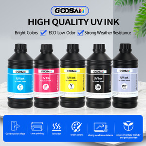 Tinta UV para cabezal de impresión Ricoh Gen 3 5I Gen5 Gen6, base LED UV, <span class=keywords><strong>Jhv</strong></span> 80, flexible, rígida, dura, Cmyk W, barniz, precio de tinta UV - Product Image 2
