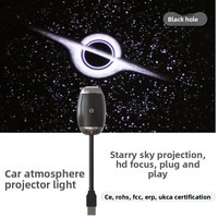 UNLOV QML-0667 Nouvelle lampe de projection USB pour toit de voiture, ciel étoilé, lumière LED romantique HD avec réglage de la luminosité, ABS