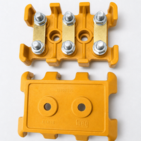 Bloc de bornes de moteur jaune K1M5~K1M16, 6 boulons, triphasé, 600V, robuste, pour commande de machines électriques