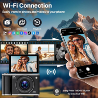 Cámara Digital de 96MP con Estabilización de Imagen, Zoom 20x, Transmisión en Vivo, Enfoque Automático, Flash LED, HDR, Pantalla Abatible, Cámaras 8k para Fotografía