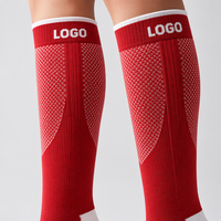 Chaussettes de football professionnelles à compression, antidérapantes, à tube long, respirantes, haute performance, pour le sport