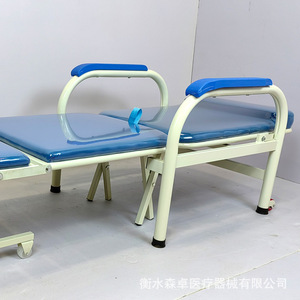 Silla Plegable Metálica Portátil para el Hogar y Hospital, Cama de Doble Función para Siesta - Product Image 1