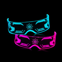 Lunettes LED transfrontalières en stock, lunettes clignotantes ciel étoilé, lunettes lumineuses pour soirées rave et fêtes