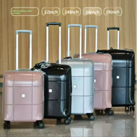 Valise à roulettes moderne ultra-légère en PC avec serrure TSA, grande capacité, extensible, roues silencieuses HINOMOTO