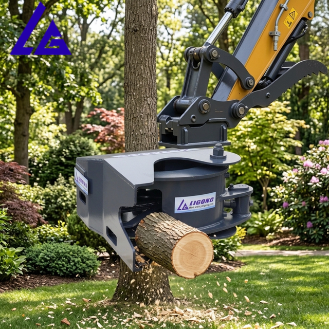Hydraulic Tree Shear for Clearing Forestry Sites Versatility in Clearing for Land Management & Site Clearing Fits SH60/SH80