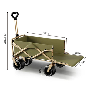 E-RIKE pliable 350L grande capacité Camping <span class=keywords><strong>Wagon</strong></span> pliable panier utilitaire extérieur pliant plage <span class=keywords><strong>Wagon</strong></span> - Product Image 2