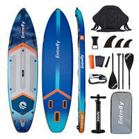 Kit complet de planche à pagaie gonflable SUP avec pompe à pagaie réglable de la série Ruilang d'ENTROFFY pour les voyages et l'aventure