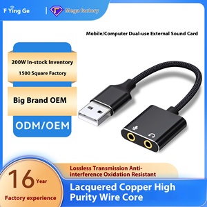 <span class=keywords><strong>Tarjeta</strong></span> de sonido de auriculares USB de 3,5mm para escritorio Notebook <span class=keywords><strong>PS4</strong></span> <span class=keywords><strong>tarjeta</strong></span> de sonido de unidad libre externa con chaqueta de PVC fabricada por la mejor marca - Product Image 5