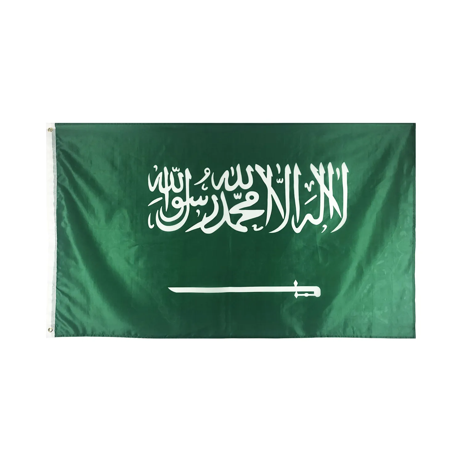 世界中の旗卸売3x5Ftカスタムフライングスポーツ100% ポリエステルバナーサウジアラビア旗を出荷する準備ができて