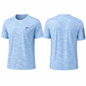 Custom UPF 50+ Quick Dry Moisture Wicking Lightweight Breathable Camo Performance Fishing T Shirt For Men - Product Image 2