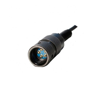 Connettore Audio Rotondo a 5 Pin in Alluminio Argentato POWER TIME U-229/U con Contatto in Ottone per Apparecchiature Radioamatoriali