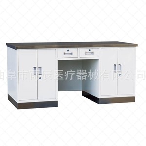 Mesa de trabajo de laboratorio de acero inoxidable de 1600x700x800 mm con 2 cajones para uso médico - Product Image 2