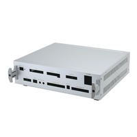 Boîtier électronique en aluminium anodisé industriel ISO9001 personnalisé 2U 19 pouces pour rack, châssis en tôle métallique