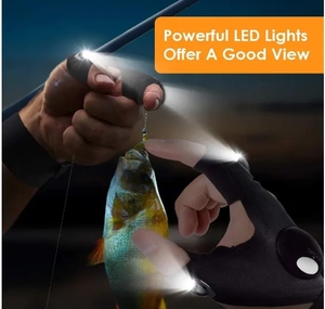 <strong>Fish</strong> Camping Luminous Led <strong>Flashlight</strong> Ofishing Racing Gloves Work Other Sports Gloves <strong>Fish</strong> Fingerless Household Fishing Gloves - Product Image 5