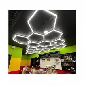 แผงไฟ LED รูปหกเหลี่ยมแบบแยกส่วนสำหรับตกแต่งผนังไฟ RGB ในบาร์คลับเลานจ์ - Product Image 1