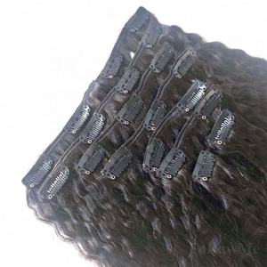 ISWEET <b>Kinky</b> Light Yaki Straight Clip in <b>Hair</b> <b>Extensions</b> Malaysian Virgin Human <b>Hair</b> Clip Ins - Product Image 3