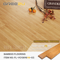 Parquet en bambou à rayures naturelles en stock pour revêtement de sol d'appartement