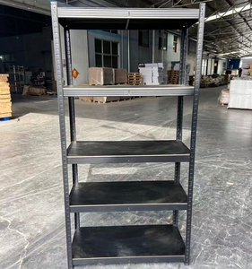 ชั้นวางของเหล็กแบบตั้งอิสระ 5 ชั้น ไม่ต้องใช้สลักเกลียว ป้องกันการกัดกร่อน ป้องกันสนิม สำหรับเก็บกล่องกระดาษ - Product Image 1