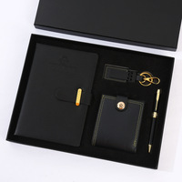 Set de Regalo Promocional de Cuaderno de Cuero Moderno A5 con Bolígrafo Metálico y Recarga de Tinta, Marca SHANQI, Novedad para Aniversarios, Celebraciones y Negocios