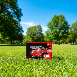 Fire Helicopter Electric With Spray Lights Music 3+ Indoor Outdoor Ready To Go Plastic Model Toy - Product Image 2