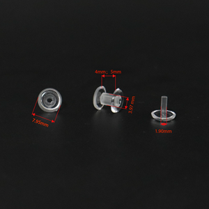 Vente en gros de boutons-pression transparents en PC à deux parties, clips de fixation transparents - Product Image 5